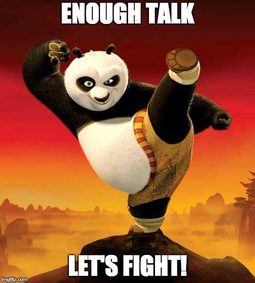 Kung Fu Panda about to fight